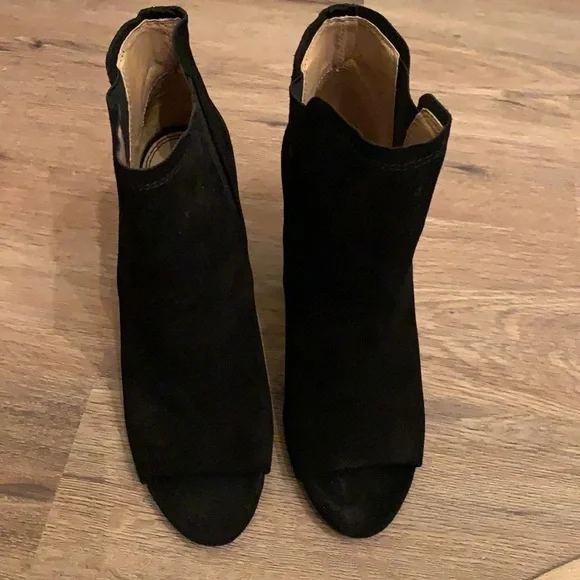 Splendid black suede open toe shoe booties size -9 - Picture 2 of 8
